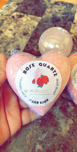 Rose Quartz and Rose Bud Bath Bomb